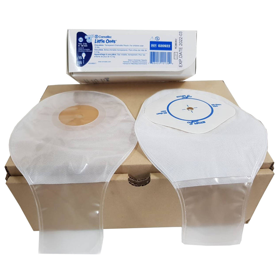 Little Ones ActiveLife One-Piece Drainable Transparent, 6 Inch Length,-Ostomy Pouch Little Ones ActiveLife One-Piece System 6 Inch Length Trim To Fit Drainable