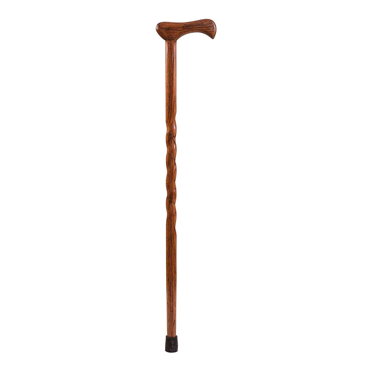 Brazos Twisted Oak Cane with T-Handle, Red, 37-Inch Height-T-Handle Cane Brazos Twisted Wood 37 Inch Height Red Oak