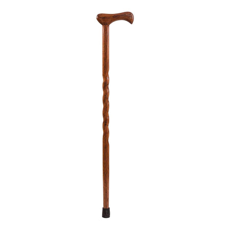 Brazos Twisted Oak Cane with T-Handle, Red, 37-Inch Height-T-Handle Cane Brazos Twisted Wood 37 Inch Height Red Oak