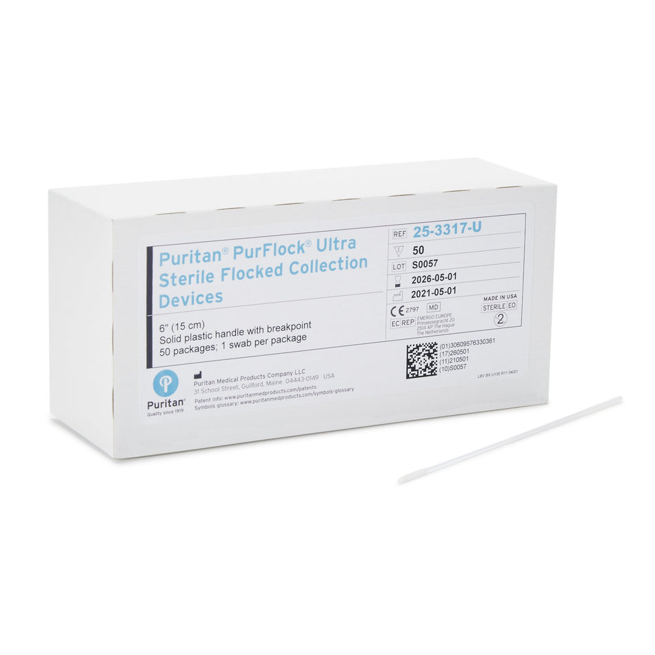 PurFlock Ultra Nasopharyngeal Collection Swab, 6-Inch Length-PurFlock Ultra Nasopharyngeal Collection Swab 6 Inch Length Sterile