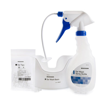 McKesson Ear Wash System Kit Spray Bottle Flexible Tube 140-3-Ear Wash System McKesson Disposable Tip Blue / White