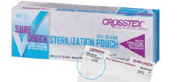 Sure-Check Sterilization Pouch, 5-1/4 x 10 Inch-Sterilization Pouch Sure-Check Ethylene Oxide (EO) Gas / Steam 5-1/4 X 10 Inch Transparent Self Seal Film