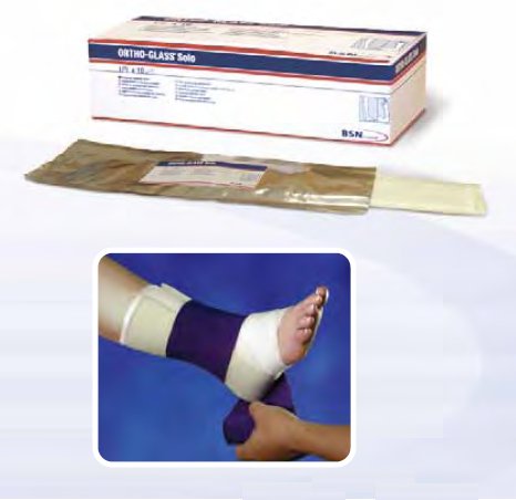 Ortho-Glass Solo Precut Splint-Unpadded Precut Splinting System ORTHO-GLASS Solo 4 X 30 Inch Fiberglass White