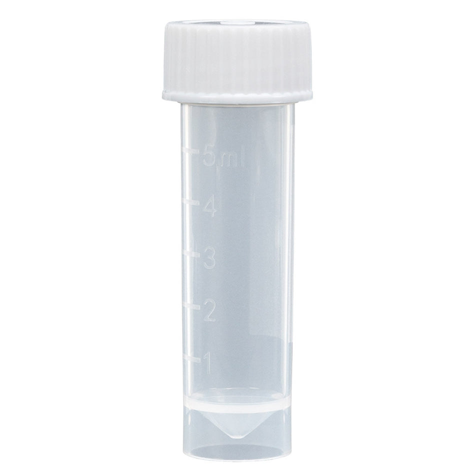 Globe Scientific Storage and/or Transport Tube, 5 mL, 16 x 56 mm-Storage and/or Transport Tube Plain 5 mL Screw Cap Polypropylene Tube