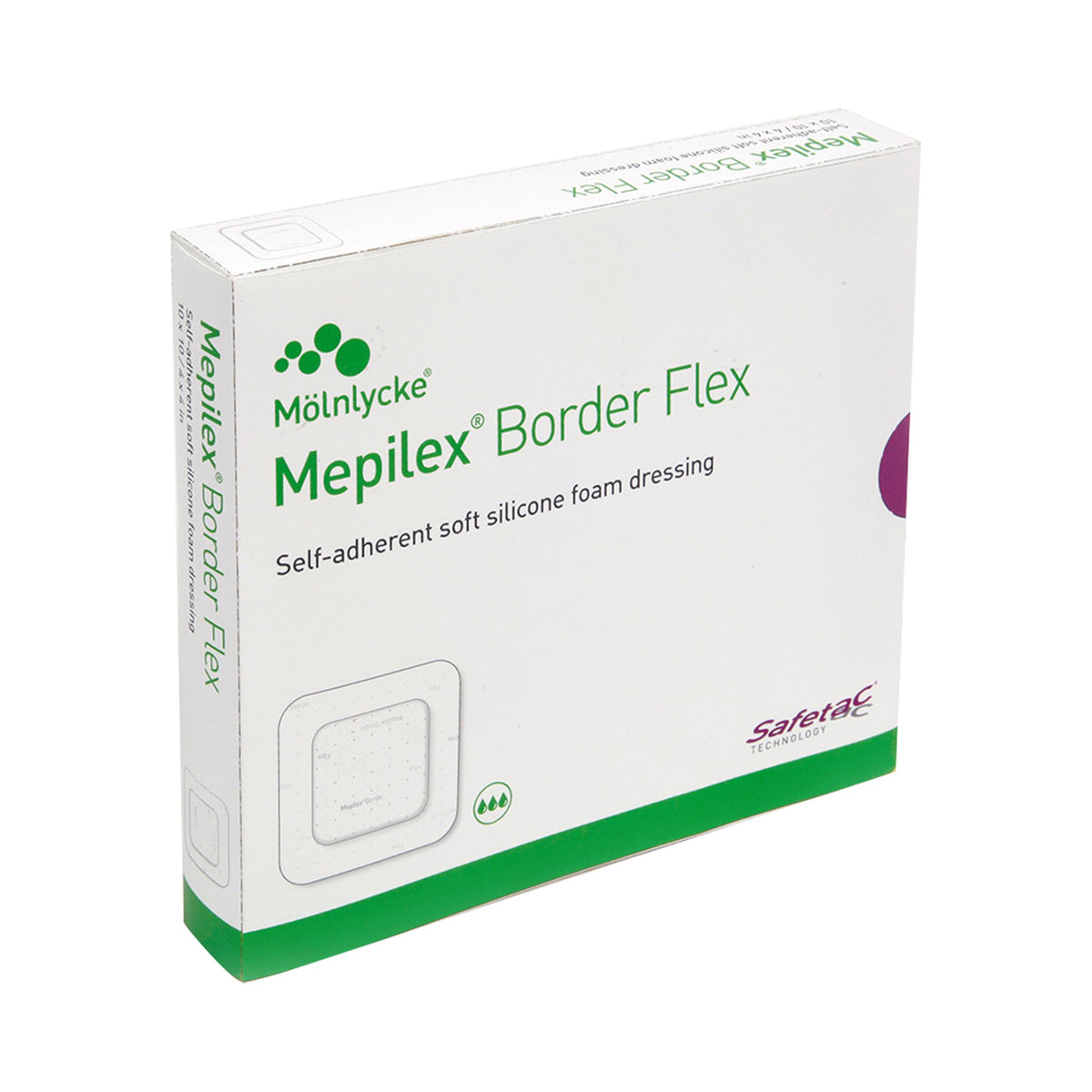 Mepilex® Border Flex Adhesive with Border Foam Dressing, 6 x 6 Inch - Wound Care>Advanced Wound Care>Foam Dressings - Moln...