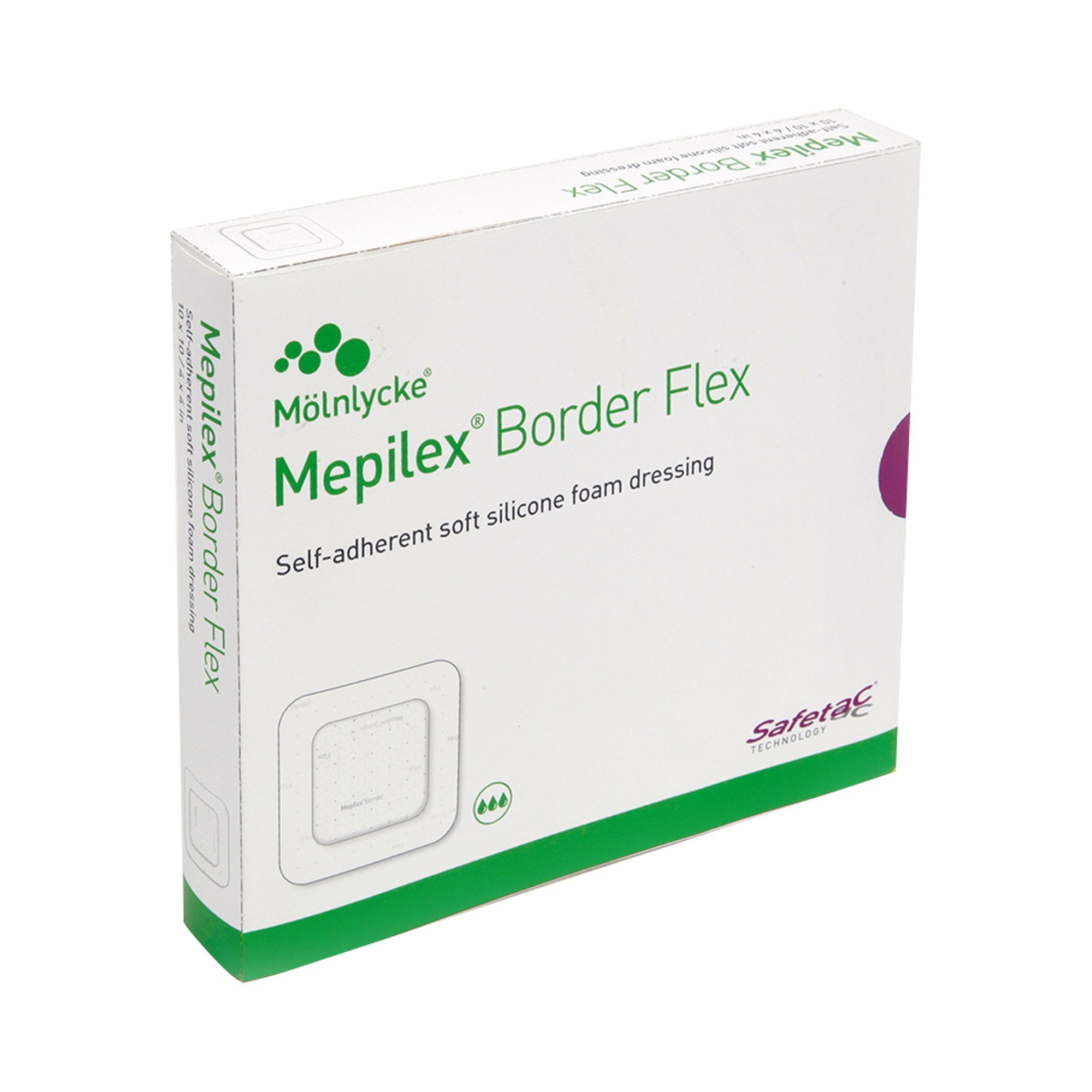 Mepilex® Border Flex Adhesive with Border Foam Dressing, 6 x 6 Inch - Wound Care>Advanced Wound Care>Foam Dressings - Moln...