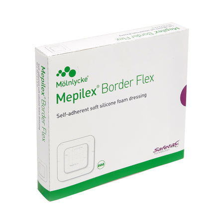 Mepilex® Border Flex Adhesive with Border Foam Dressing, 6 x 6 Inch - Wound Care>Advanced Wound Care>Foam Dressings - Moln...