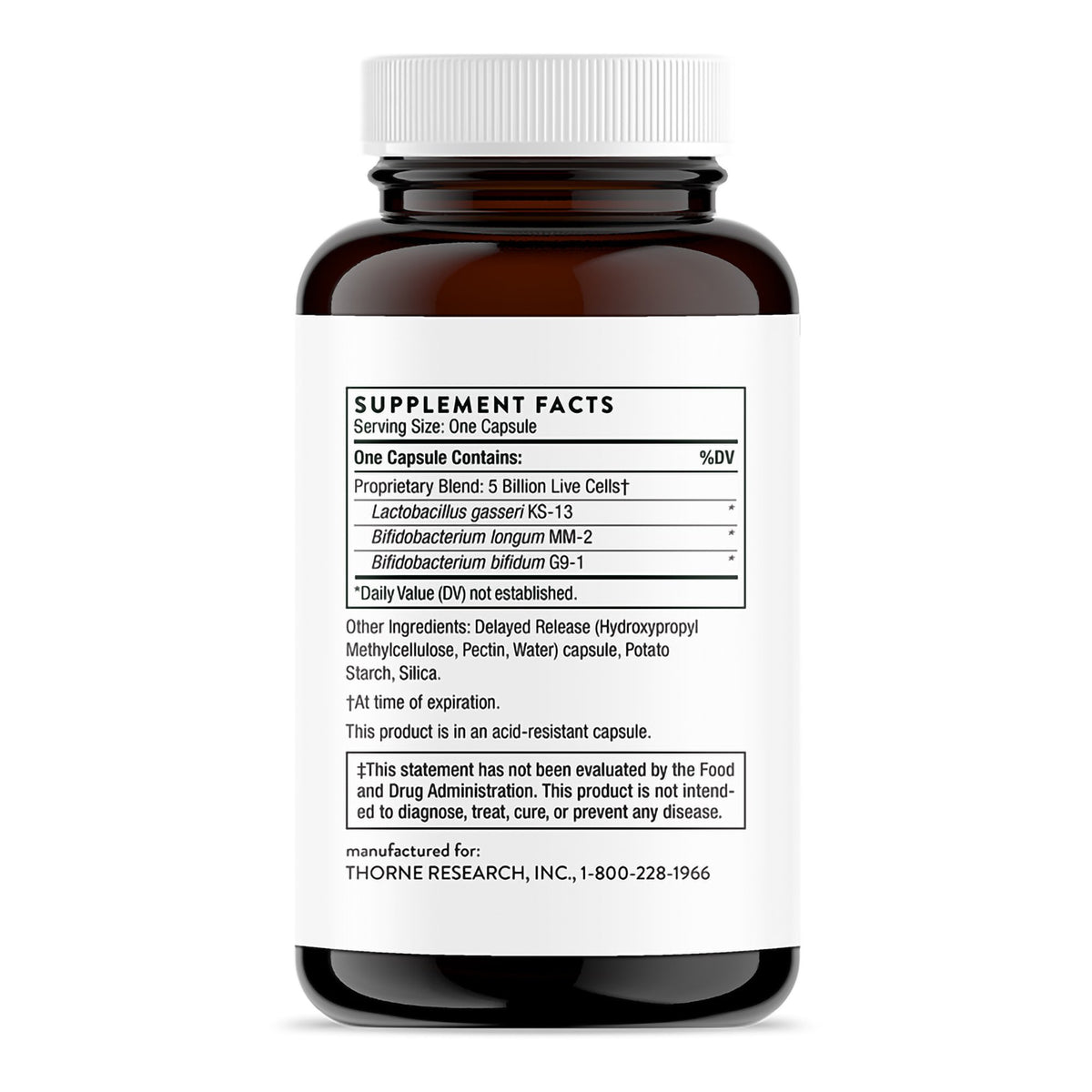 Thorne FloraMend Prime Dietary Supplement-Probiotic Dietary Supplement THORNE FloraMend Prime Probiotic 30 Per Bottle Capsule