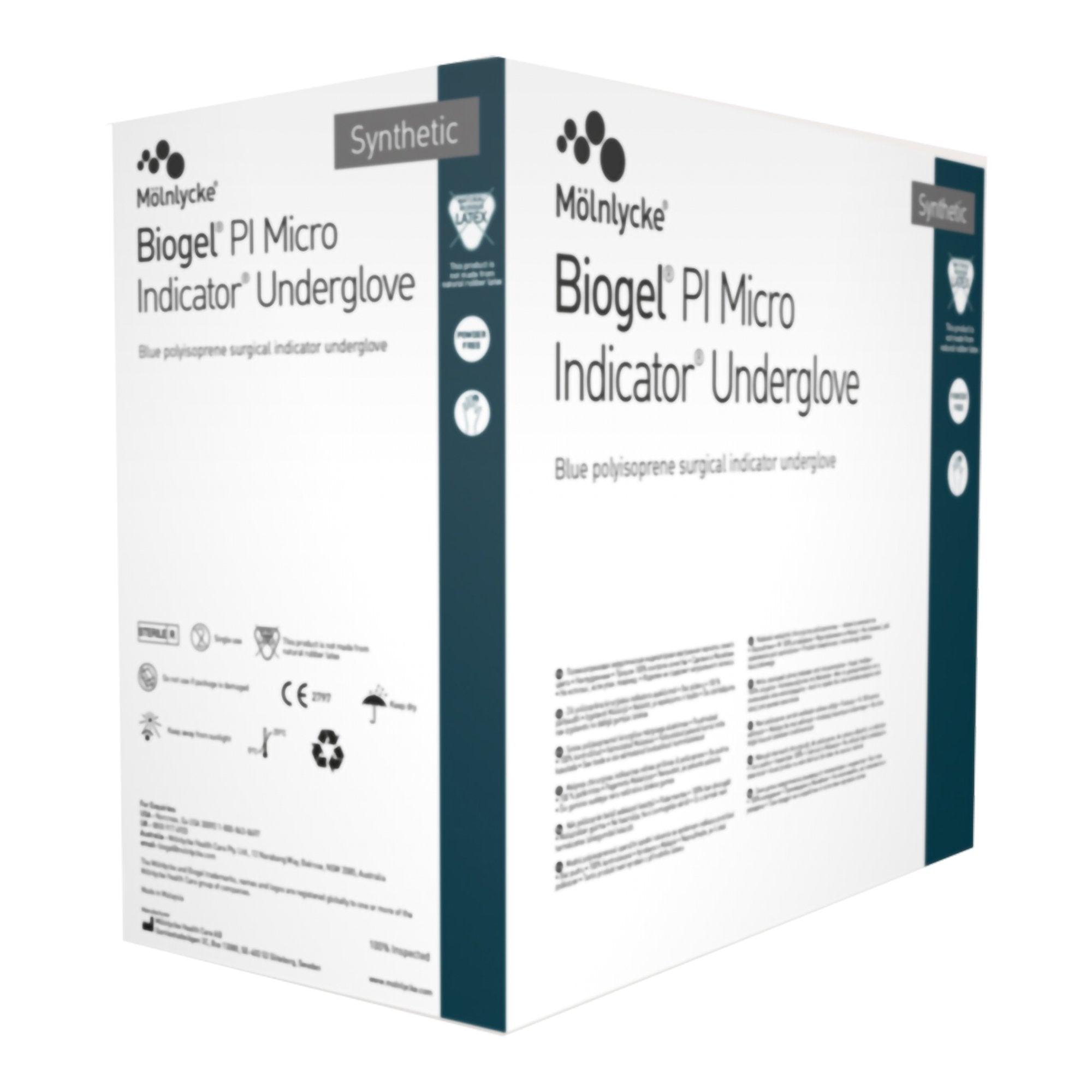 Biogel PI Micro Indicator Polyisoprene Surgical Underglove, Size 8.5, Blue-Surgical Underglove Biogel PI Micro Indicator Underglove Size 8.5 Sterile Polyisoprene Standard Cuff Length Smooth Blue Chemo Tested