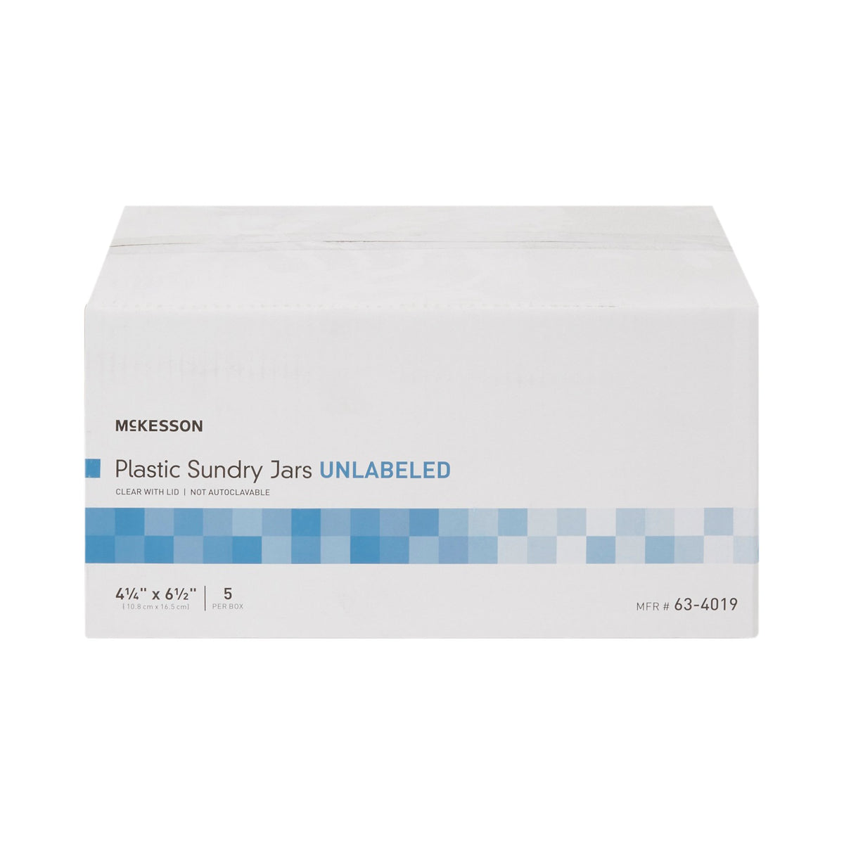 McKesson Sundry Jar-Sundry Jar McKesson 4-1/4 X 6-1/2 Inch Plastic Clear