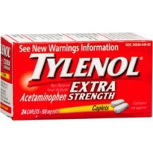 Tylenol Extra Strength Caplets For Adults-Pain Relief Tylenol 500 mg Strength Acetaminophen Caplet 24 per Bottle