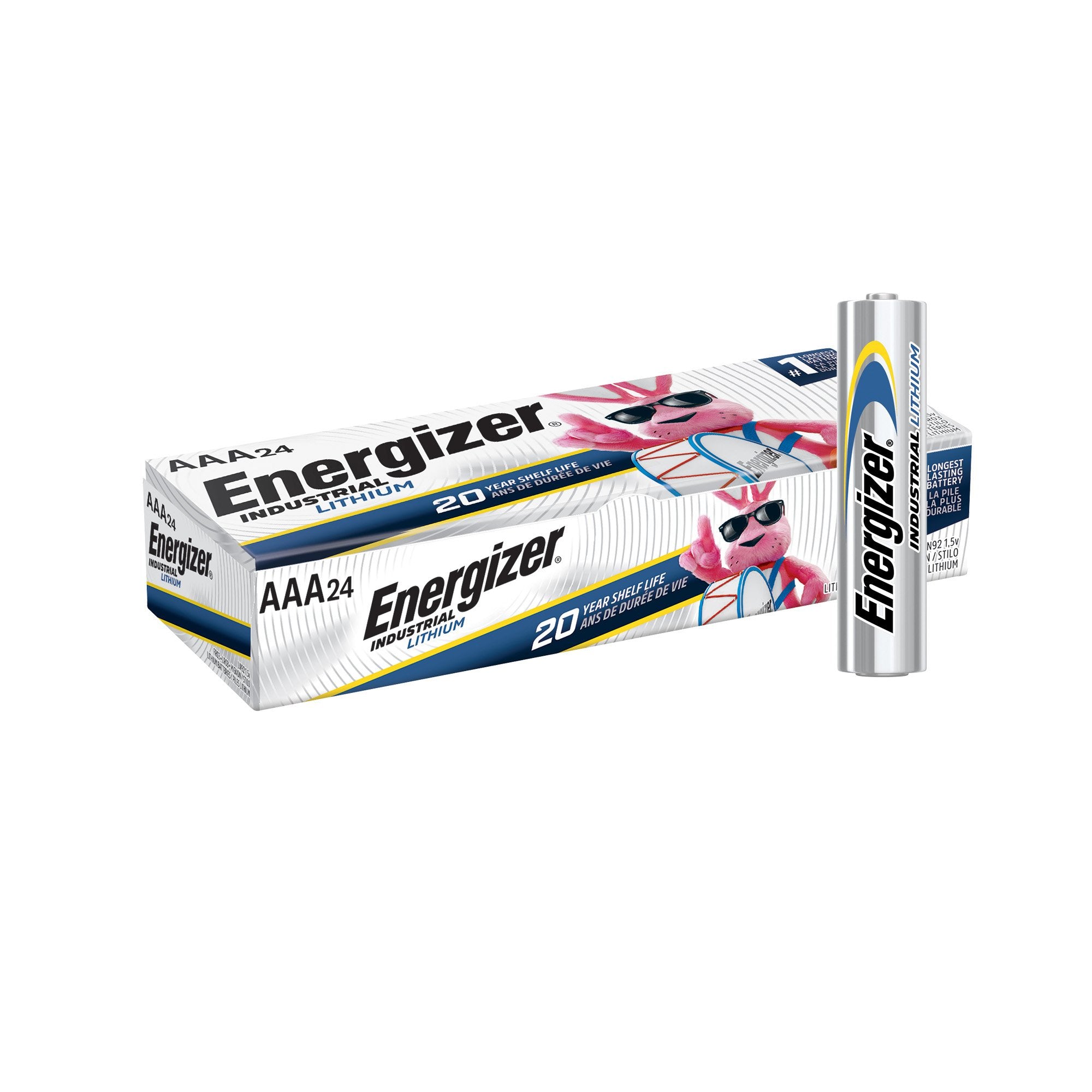 Energizer Industrial AAA Alkaline Batteries, 24 Pack-Lithium Battery Energizer Industrial AAA Cell 1.5V Disposable 24 per Pack