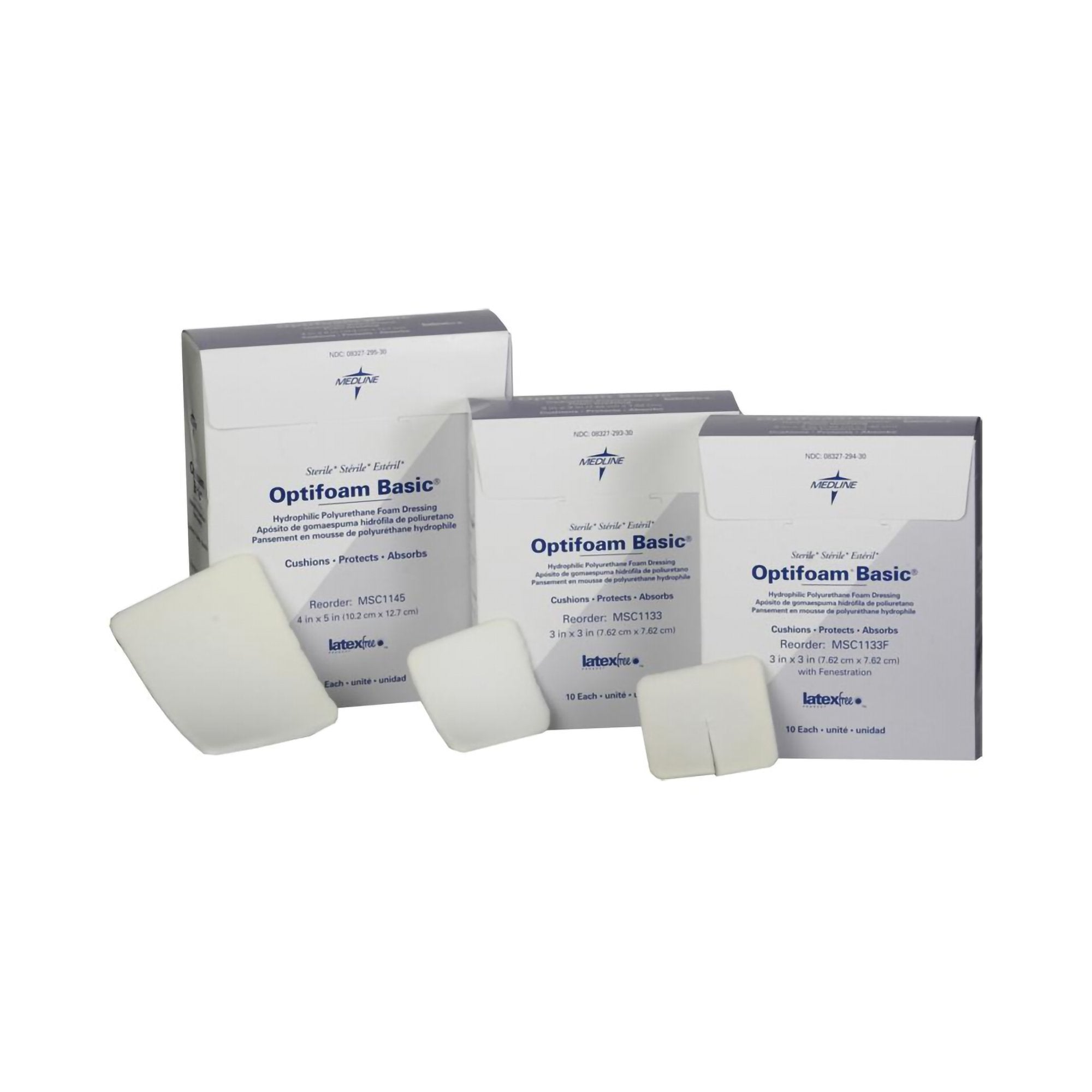 Optifoam® Basic Nonadhesive without Border Foam Dressing, 3 x 3 Inch - Wound Care>Advanced Wound Care>Foam Dressings - Med...