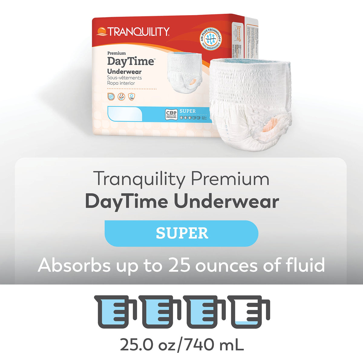 Tranquility Premium DayTime Disposable Absorbent Underwear, Large - Incontinence>Adult Briefs and Protective Undergarments...