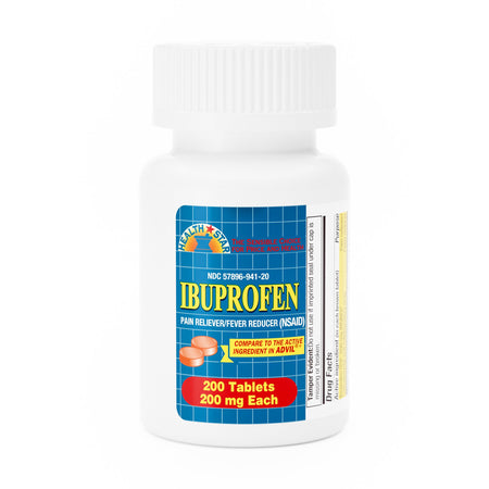 Health*Star Ibuprofen Pain Relief-Pain Relief Health Star 200 mg Strength Ibuprofen Tablet 200 per Bottle