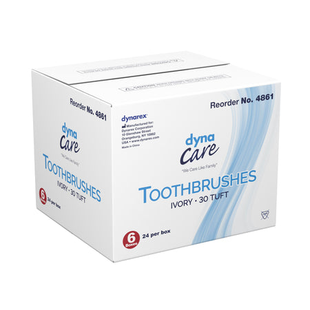 dynarex Toothbrush-Toothbrush Dynarex White Adult Soft