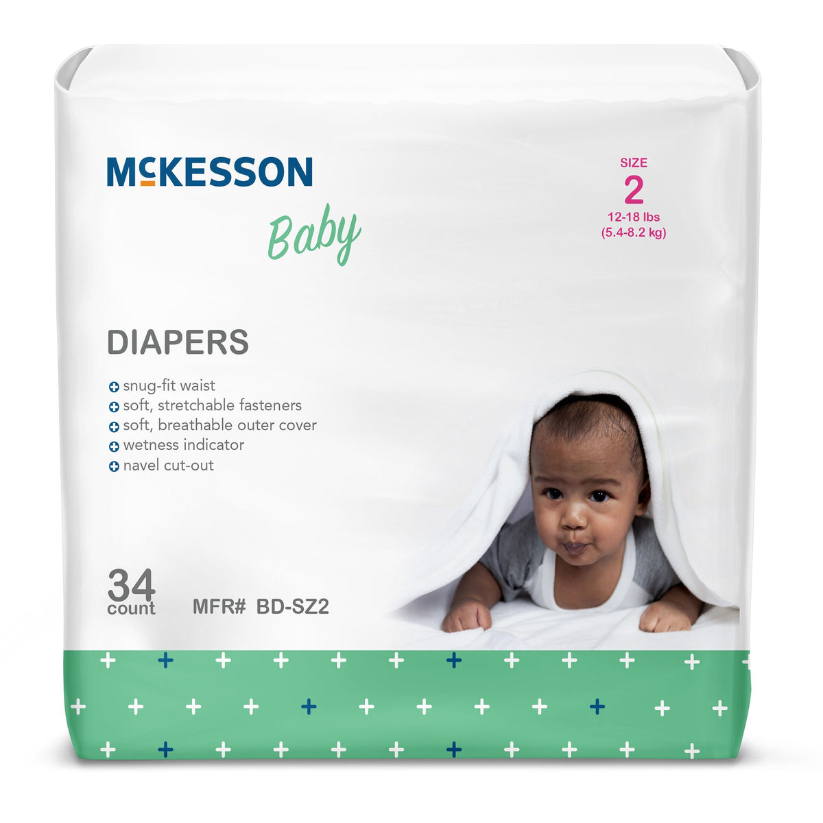 McKesson Baby Diaper, Size 2 for Babies weighing 2 to 18 lbs. - Incontinence>Pediatric Diapers and Training Pants - McKess...