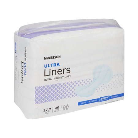 McKesson Ultra Incontinence Liner-Incontinence Liner McKesson Ultra 27-1/5 Inch Length Heavy Absorbency Polymer Core One Size Fits Most