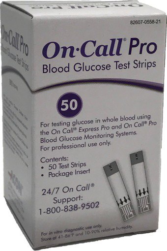 On Call Pro Blood Glucose Test Strips-Blood Glucose Test Strips On Call Pro 50 Strips per Pack