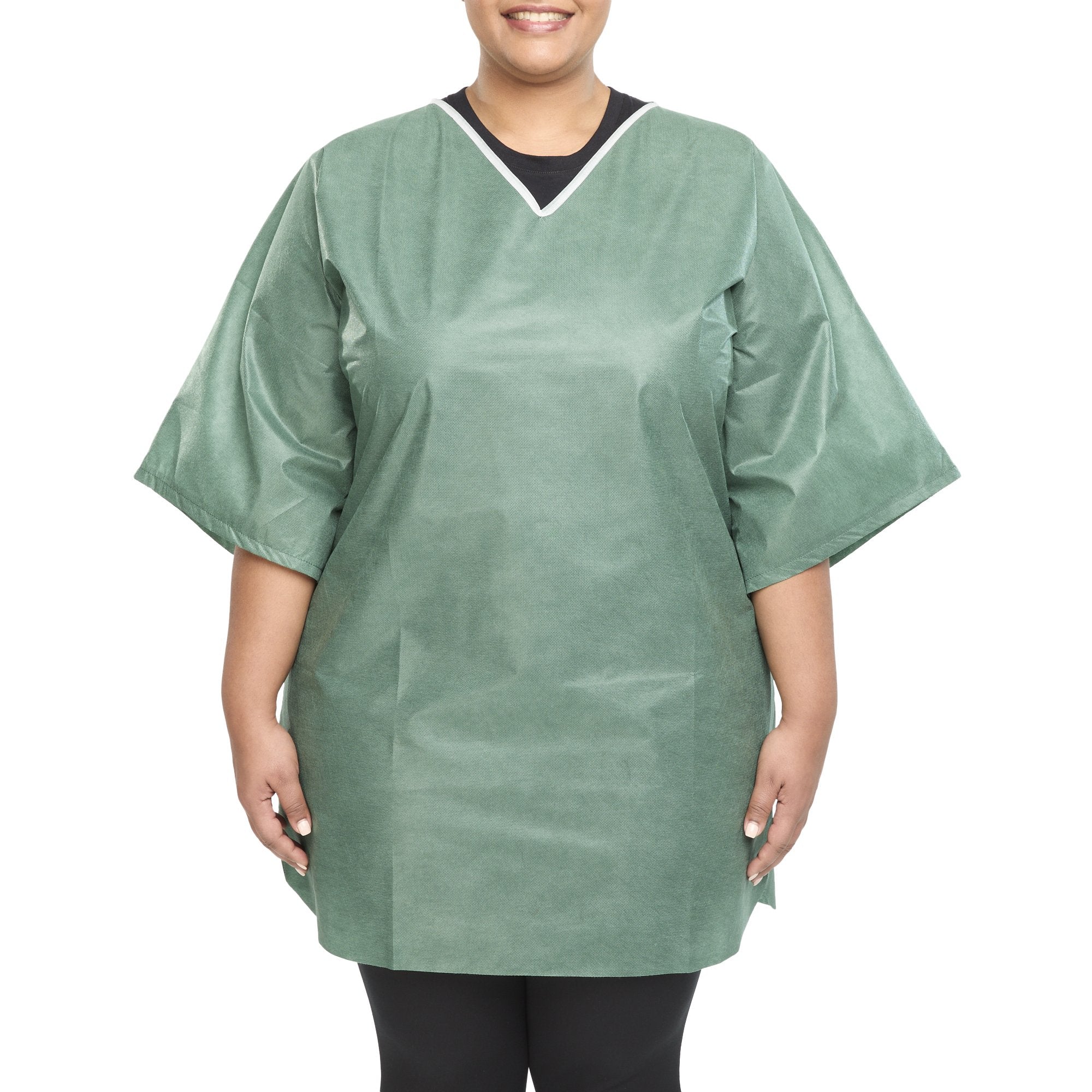 Graham Medical Short Sleeve Scrub Shirt, Green, 3X-Large-Scrub Shirt 3X-Large Green Without Pockets Short Sleeve Unisex