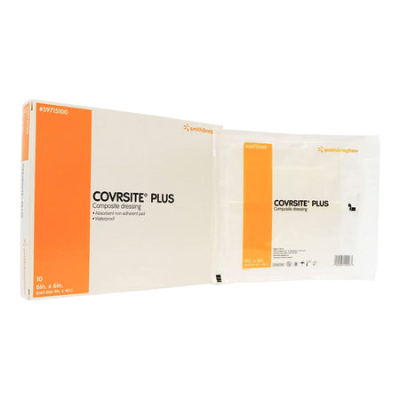 Covrsite Plus Composite Dressing, 6 x 6 inch-Composite Dressing COVRSITE Plus 6 X 6 Inch Square NonSterile
