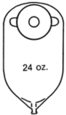 Nu-Hope Laboratories 1-Piece Urostomy Pouch-"Urostomy Pouch Nu-Hope One-Piece System 11 Inch Length Round, Flat, Pre-Cut 3/4 Inch Stoma"
