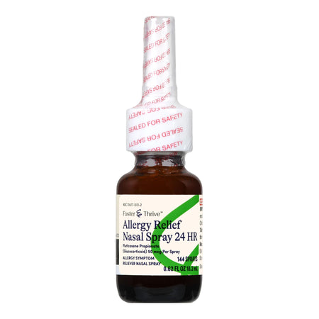 Foster & Thrive Allergy Relief Nasal Spray 24 HR Fluticasone Propionate (Glucocorticoid) 50 mcg Per Spray-Allergy Relief Foster & Thrive 50 mcg Strength Nasal Spray 144 Metered Sprays