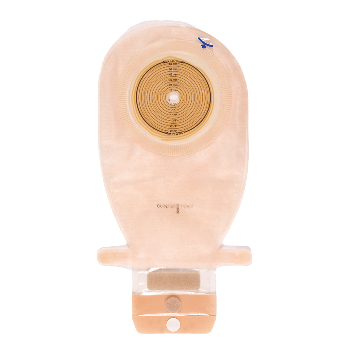 Assura® Flat One-Piece Transparent Colostomy Pouch, Cut to fit Stomas 10 – 76mm - Ostomy>Ostomy Pouches - Coloplast
