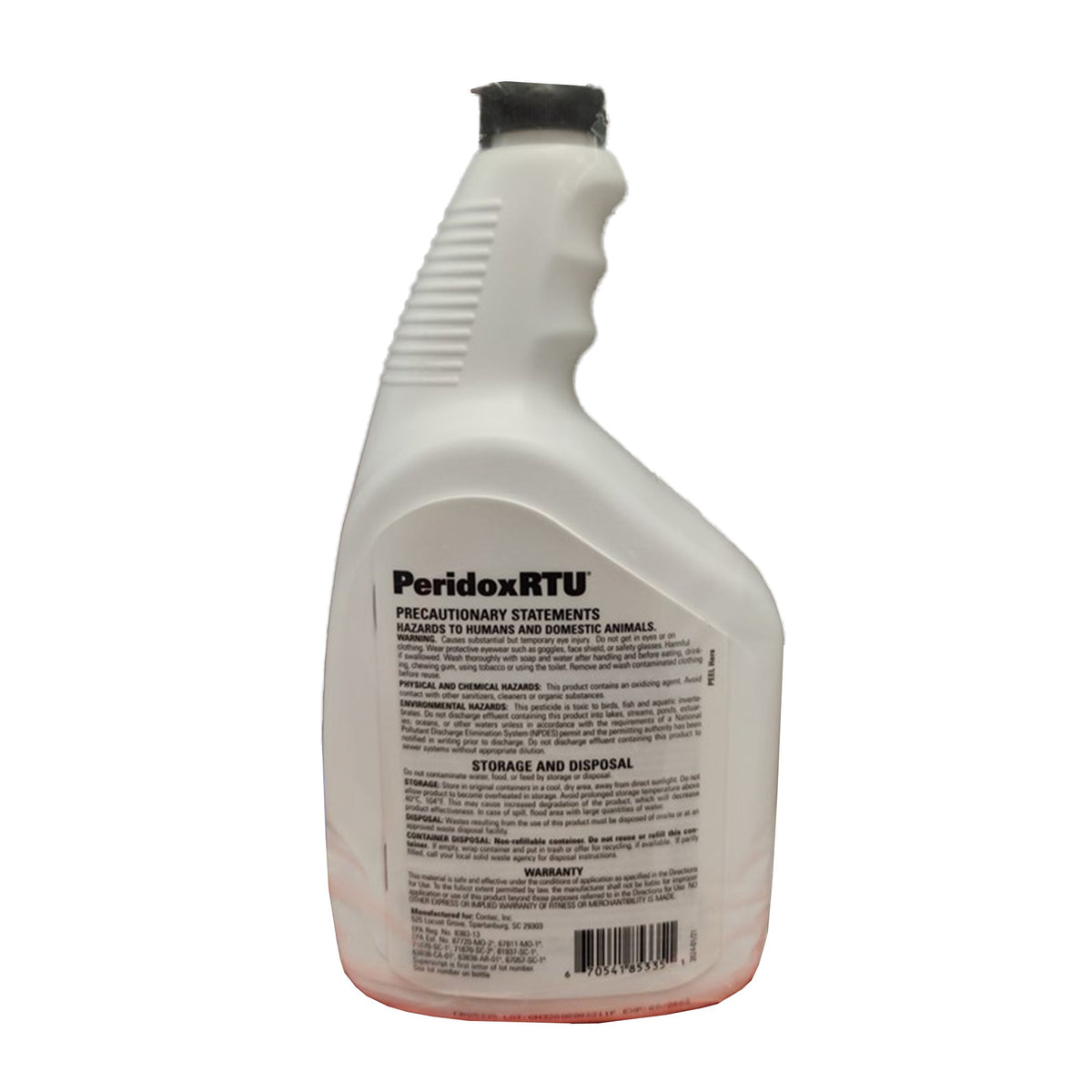 Contec PeridoxRTU Surface Disinfectant Cleaner, 32 oz. Bottle-PeridoxRTU Surface Disinfectant Cleaner Peroxide Based Manual Pour Liquid 32 oz. Bottle Vinegar Scent NonSterile