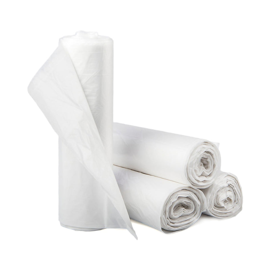 McKesson Extra Heavy Duty Trash Bag, Clear, 56 gal.-Trash Bag McKesson 56 gal. Clear HDPE 17 Mic. 43 X 48 Inch Star Seal Bottom Coreless Roll