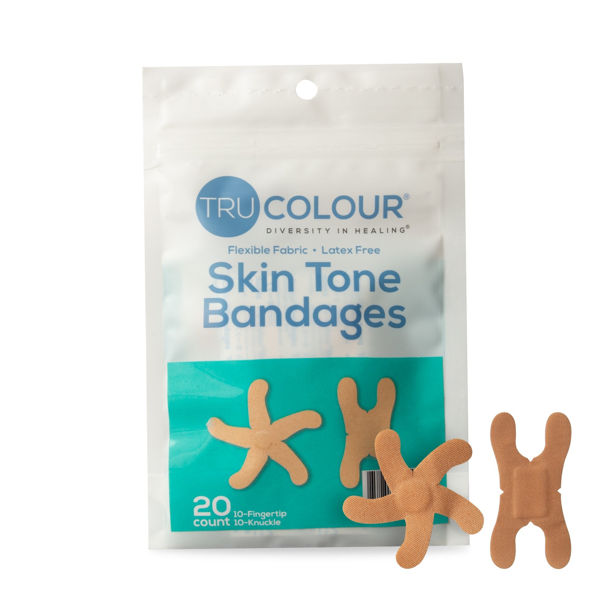 TruColour Beige Adhesive Strip, Knuckle / Fingertip-Waterproof Adhesive Strip Tru-Colour Assorted Sizes Fabric Knuckle / Fingertip Beige Sterile