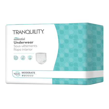 ComfortCare Absorbent Underwear, Extra Large-Unisex Adult Absorbent Underwear Tranquility Essential Pull On with Tear Away Seams X-Large Disposable Moderate Absorbency