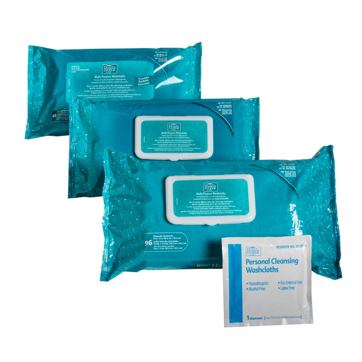 Hygea Scented Multi-Purpose Washcloths, Individual Packet-Skin Cleansing Towelette Hygea Individual Packet Scented 400 Count