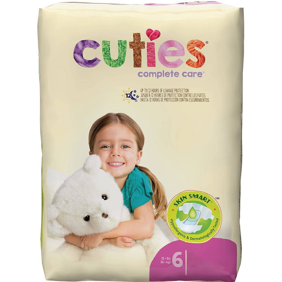 Cuties Complete Care Diapers, Size 6-Unisex Baby Diaper Cuties Complete Care Size 6 Disposable Heavy Absorbency