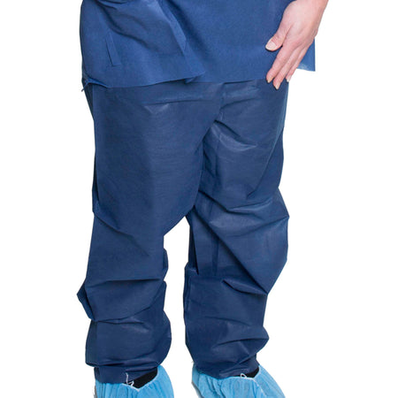 Dukal Scrub Pants, Spunbond Polypropylene, Medium, Dark Blue - Apparel>Pants and Scrubs - Dukal