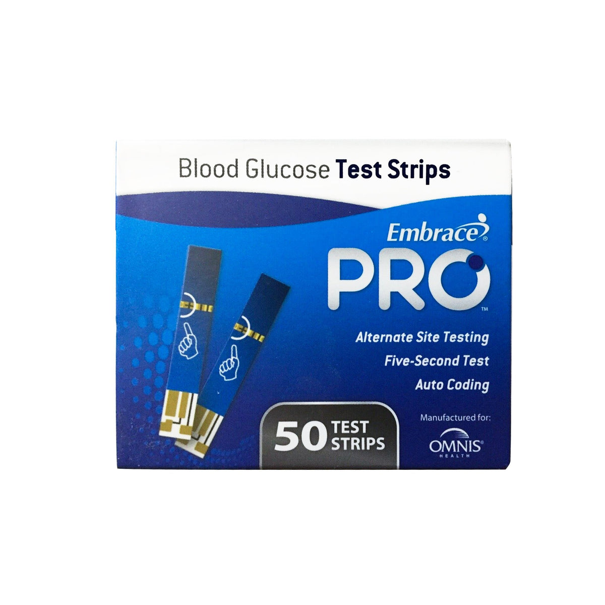 Embrace Blood Glucose Test Strips-Blood Glucose Test Strips Embrace 50 Strips per Pack