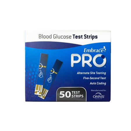 Embrace Blood Glucose Test Strips-Blood Glucose Test Strips Embrace 50 Strips per Pack