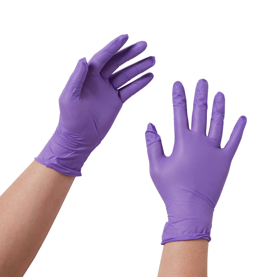 Purple Nitrile Exam Glove, Small, Purple-Exam Glove Purple Nitrile Small NonSterile Nitrile Standard Cuff Length Textured Fingertips Purple Chemo Tested