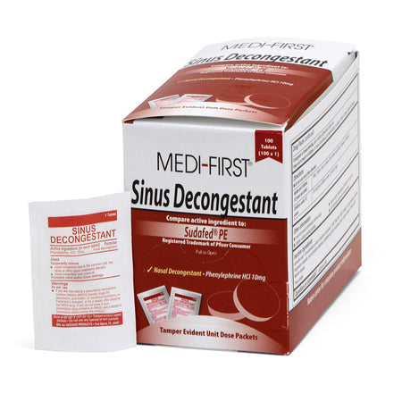 Medi-First Phenylephrine Sinus Relief-Sinus Relief Medi-First 10 mg Strength Tablet 100 per Box