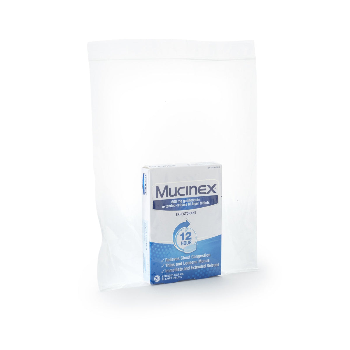 Mucinex Guaifenesin Cold and Cough Relief-Cold and Cough Relief Mucinex 600 mg Strength Tablet 20 per Box