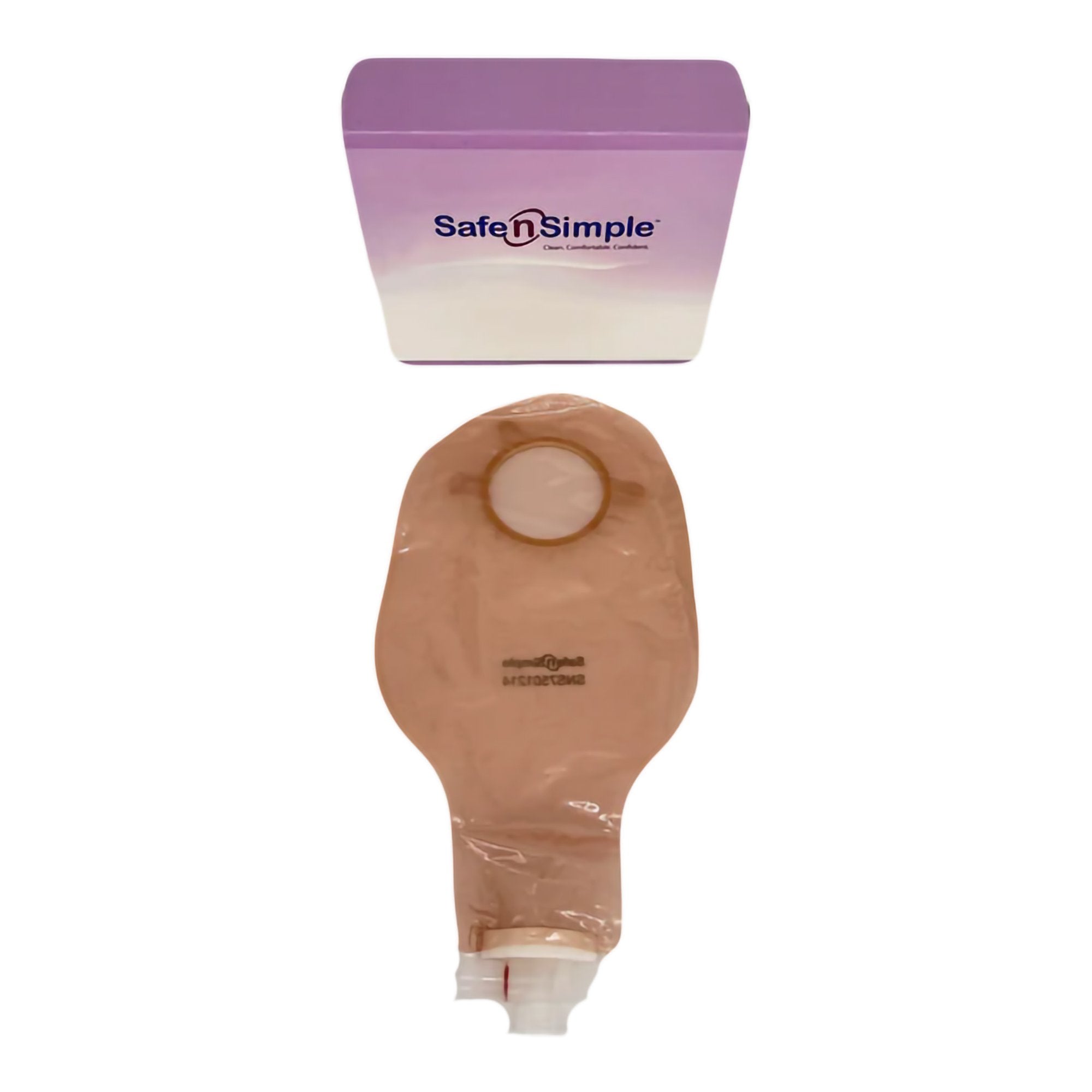 Urostomy Pouch Safe n' Simple Two-Piece System 9 Inch Length Without Barrier Drainable