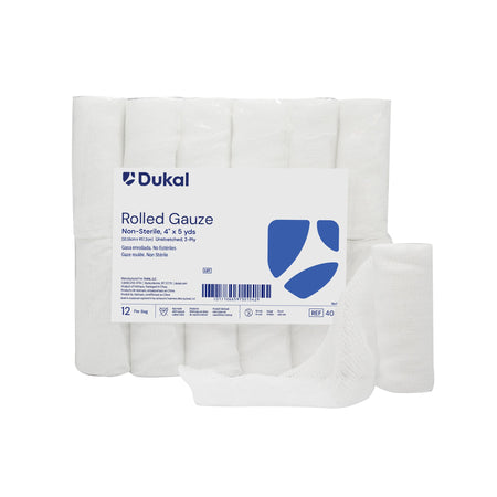 Dukal Conforming Bandage, 4 Inch x 5 Yard, 2-Ply-Conforming Bandage Dukal 4 Inch X 5 Yard 2-Ply NonSterile 12 per Pack
