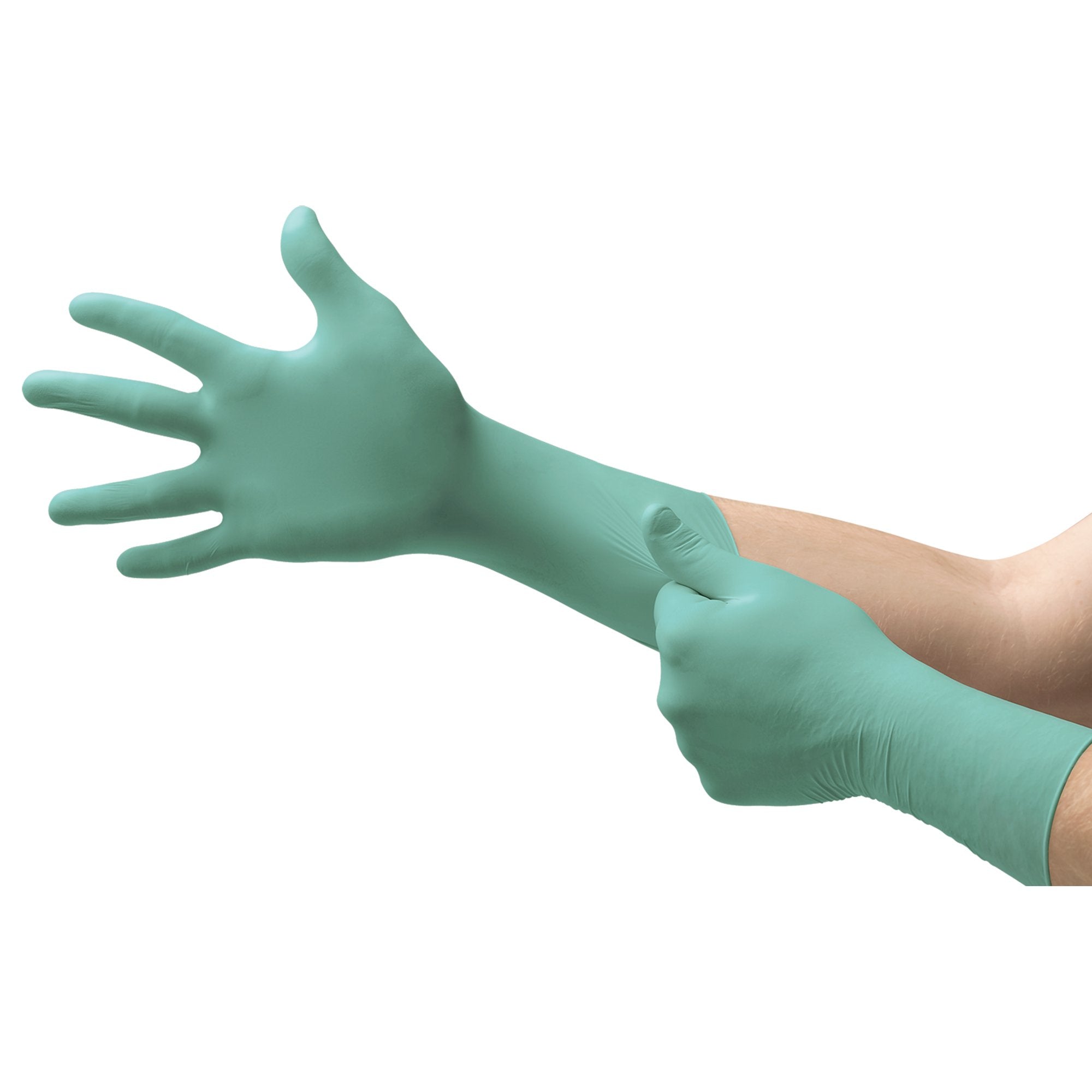 NeoPro EC Polychloroprene Extended Cuff Length Exam Glove, Small, Green-Exam Glove NeoPro EC Small NonSterile Polychloroprene Extended Cuff Length Textured Fingertips Green Chemo Tested