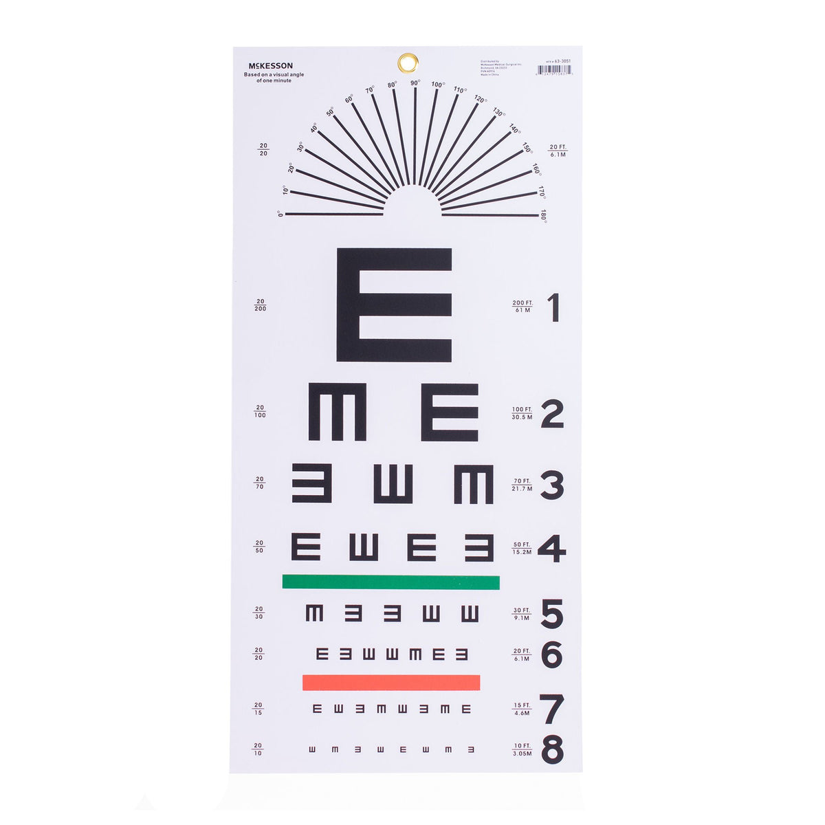 McKesson Eye Test Chart, Tumbling E - Diagnostic Instruments and Supplies>Optometry>Exam Charts - McKesson Brand