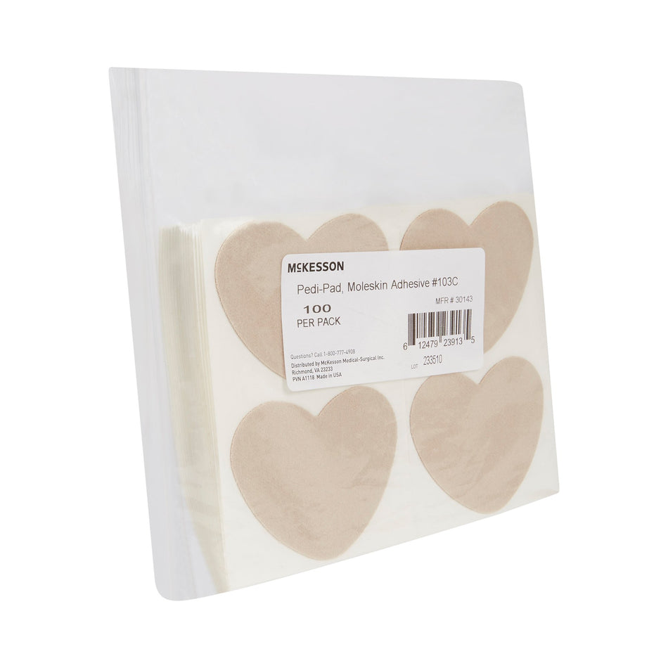 McKesson Pedi-Pad Beige Protective Pad, Size 103-C-Protective Pad McKesson Pedi-Pad Size 103-C Adhesive Foot