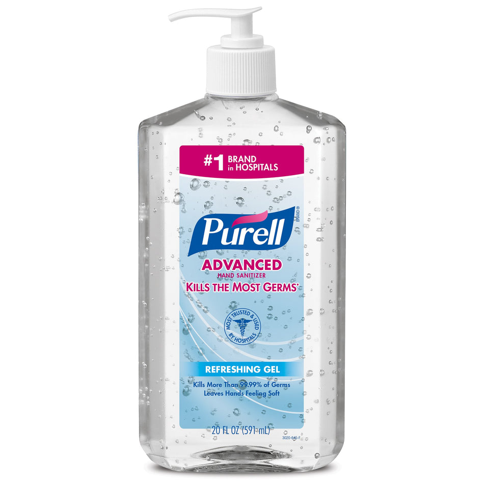 Purell Advanced Hand Sanitizer 70% Ethyl Alcohol Gel, Pump Bottle, 20 oz-Hand Sanitizer Purell� Advanced 20 oz. Ethyl Alcohol Gel Pump Bottle