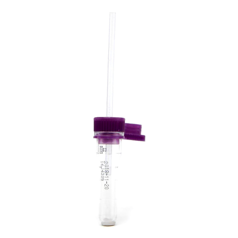 Safe-T-Fill Capillary Blood Collection Tube, 200 L, 10.8 x 46.6 mm-Safe-T-Fill Capillary Blood Collection Tube K2 EDTA Additive 200 L Pierceable Attached Cap Plastic Tube