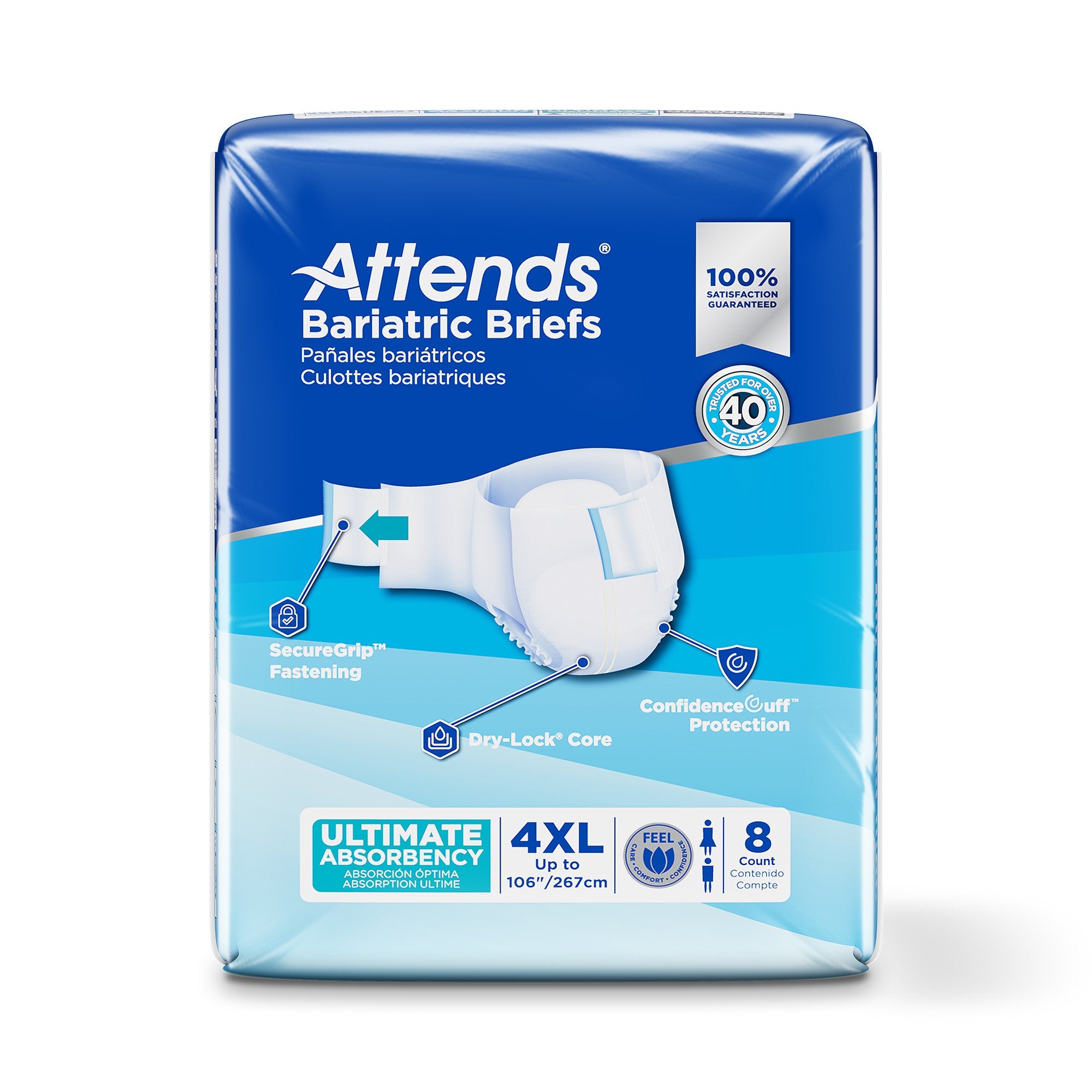 Attends® Bariatric Briefs, 4X-Large - Incontinence>Adult Briefs and Protective Undergarments - Attends Healthcare Products