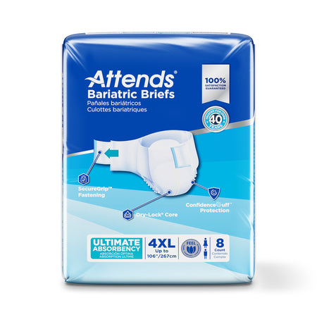 Attends® Bariatric Briefs, 4X-Large - Incontinence>Adult Briefs and Protective Undergarments - Attends Healthcare Products