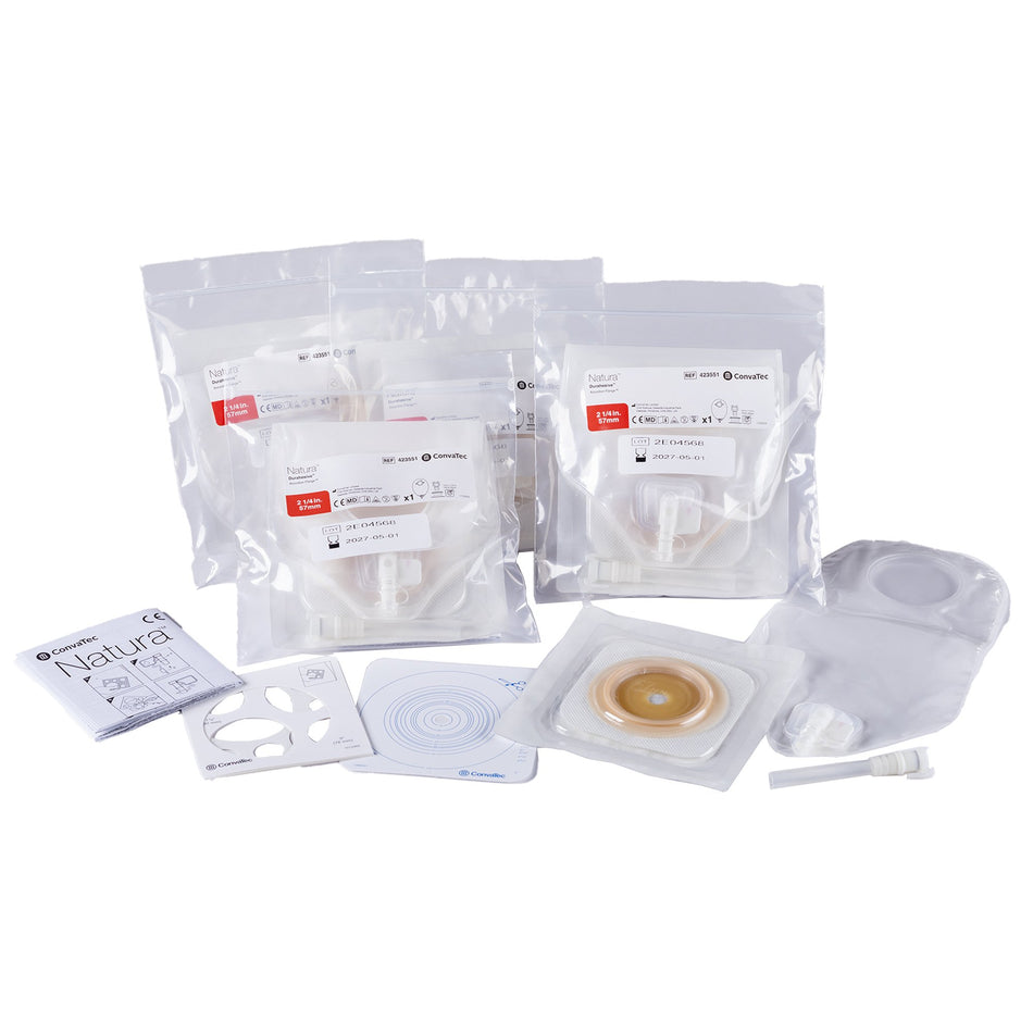 Ostomy Pouch Natura™ One-Piece System Trim To Fit 2-1/4 Inch Stoma Drainable